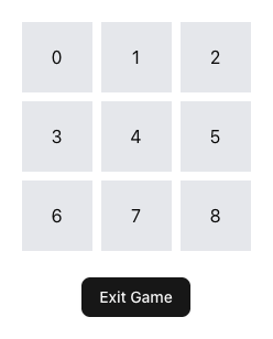 Screenshot of the board using grid layout