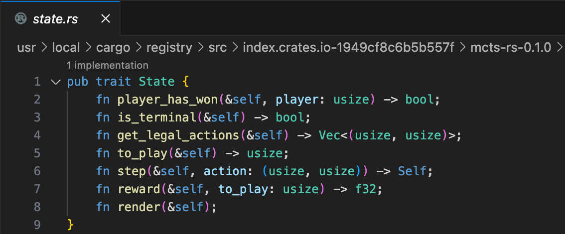 The old state.rs code from the project